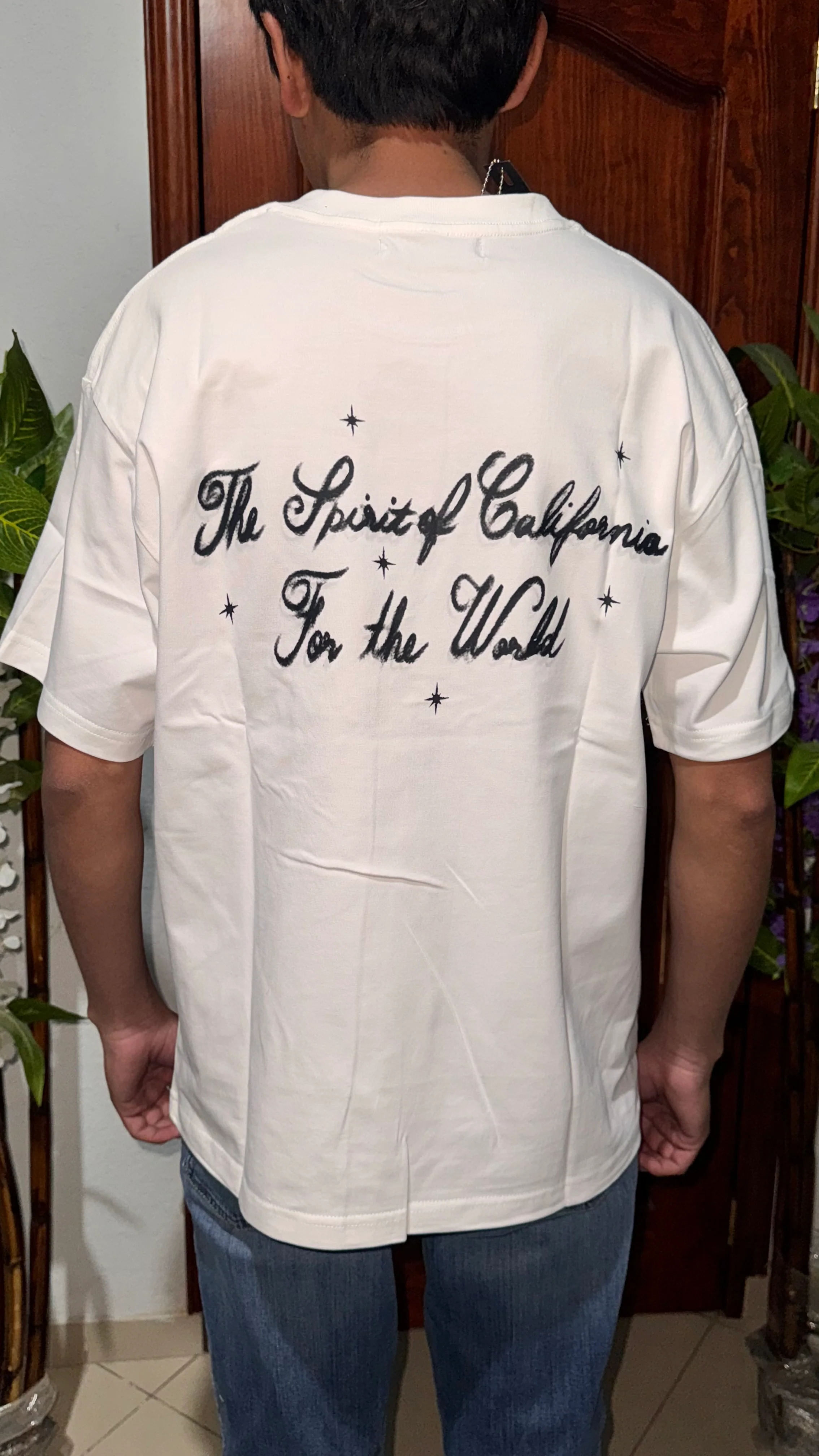 Amiri Airbrush Cherub Tee White and Black - Image 5